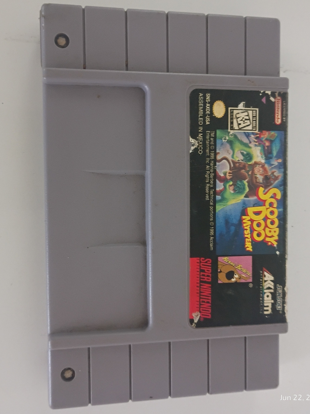Scooby-Doo Mystery SNES Game Cartridge - Gray